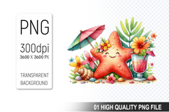 Summer Animals Clipart PNG Bundle, Tropical Summer Animals Product Image 19