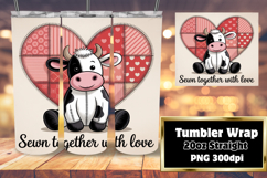 Handcrafted 20oz Tumbler Design , Cute Cow Product Image 1