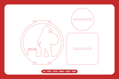 Christmas Candle Holder Laser Cut SVG Product Image 2