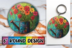 Colorful Vintage Bloom Sublimation Compilation - Round Desig Product Image 1