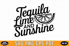 Tequila Lime and Sunshine SVG | Quotes | SVG Cut files Product Image 1