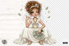 Cute Wedding Bride Clipart Product Image 1