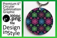 Sophisticated Round Design for Coasters , Flower Pattern Product Image 1