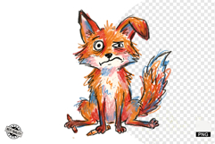 Chaotic Autumn Fox Clipart Product Image 1