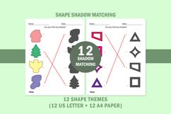 Preschool 12 Shape Shadow Matching Activity Pages for Toddle Product Image 6