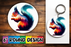 Unique Sublimation Round Ornaments PNG, Animals Art Product Image 1