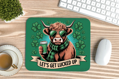 Let’s Get Lucked Up Mouse Pad PNG Sublimation Design Product Image 1