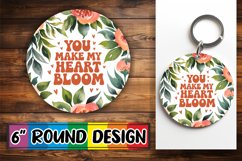Joyful Coaster Round Style, Flower Quote Product Image 1