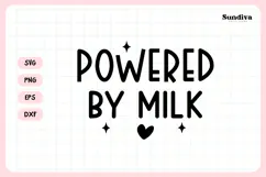Funny Baby Bib Quote SVG | Powered by Milk Product Image 3