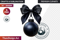 Christmas Baubles Clipart, Festive Holiday Ornaments PNG Product Image 1