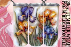 Vibrant Spring 3D Flower Tumbler Wrap - For Sublimation Product Image 1