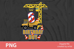 Construction png, construction birthday, birthday, number 6 Product Image 1