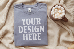 Christmas Bella Canvas 3001 Athletic Heather Folded Tshirt Product Image 1