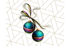 Peacock Christmas Clipart in Jewel Tones, Christmas Png Product Image 2