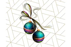 Peacock Christmas Clipart in Jewel Tones, Christmas Png Product Image 2