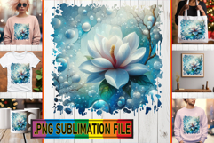 Stylish PNG Art for TSHIRTS, 3D Flower Product Image 1