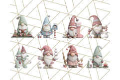 Cozy Winter Gnome Clipart PNG, Christmas Gnome Clip Art Product Image 2