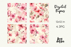 Love Letter Valentine Digital Paper Kit Rococo Patterns Product Image 2