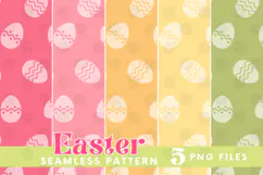 Easter Eggs Bunny Seamless Pattern PNG Sublimation Product Image 1