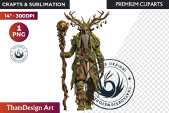 Fantasy Autumn Guardian - Epic Fall Character Clipart PNG Product Image 1