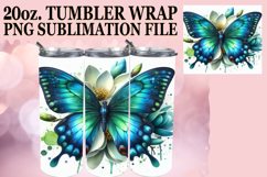 Blissful Moments 20oz tumbler wrap, Butterfly Product Image 1