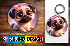 Radiant Circle Ornaments Design, 3D Dog Product Image 1