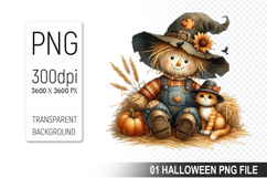 Autumn Clipart, Halloween Sublimation Clipart PNG Product Image 1