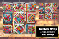 VIBRANT 20oz Gift Tumbler Design , Patchwork Product Image 1