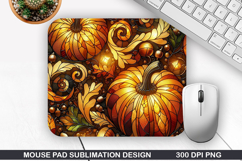 Pumpkin Mouse Pad Sublimation, Halloween Mouse Pad PNG Product Image 1