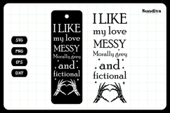 Dark Romance Bookmark Saying SVG | I Like My Love Messy Product Image 3