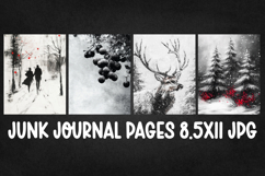 4 Christmas Digital Papers I Christmas Junk Journal Pages Product Image 1