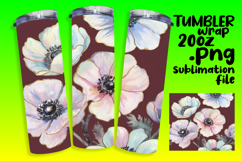 DYNAMIC 20oz Tumbler PNG Artwork , Flower Pattern Product Image 1