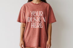Brick Comfort Colors 1717 T-shirt Mockups, Real Model Mo Product Image 1