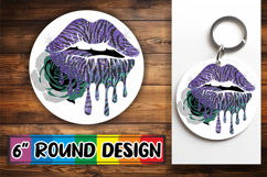 Cozy Circle Designs for Cars PNG, Dripping Lips Product Image 1