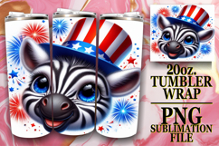 Joyful Moments 20oz tumbler wrap, USA Animals Product Image 1