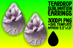 Trendy Teardrop Design for Earrings , 3D Flower Product Image 1