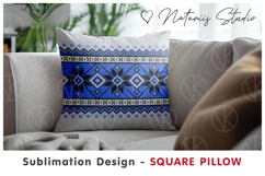 5 Cozy Christmas Knitted Designs - Sublimation Square Pillow Product Image 7