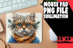Amusing Cat Joy Sublimation Mousepad PNG Product Image 1