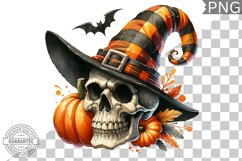 Halloween Skull Sublimation - Clipart PNG Design Product Image 1