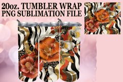 Eye-Catching 3D Leopard Flower Tumbler Wrap Art Product Image 1