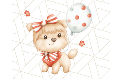 Patriotic Dogs Clipart, Cute 4th of July Puppies PNG Product Image 3