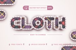 Cloth Tartan - Editable Text Effect, Font Style Product Image 1