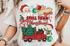 Small town christmas Coquette png, Red Vintage Truck png Product Image 1