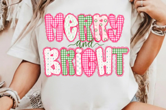 Plaid Merry and Bright Png, Coquette Christmas Png Product Image 2
