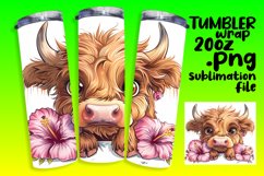 Whimsical Peekaboo Cow Tumbler Wrap - Sublimation Product Image 1