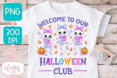 Cute Halloween PNG for sublimation | Cute skeletons design Product Image 3
