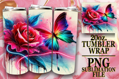 Radiant Thoughts 20oz tumbler wrap, Butterfly Product Image 1