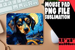 Artistic Dog Mouse Pad for PNG Sublimation Product Image 1