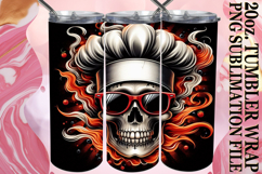 Cheerful days 20oz tumbler wrap, Skull Product Image 1