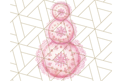 Patterned Snowman Silhouette PNG Clipart Product Image 2